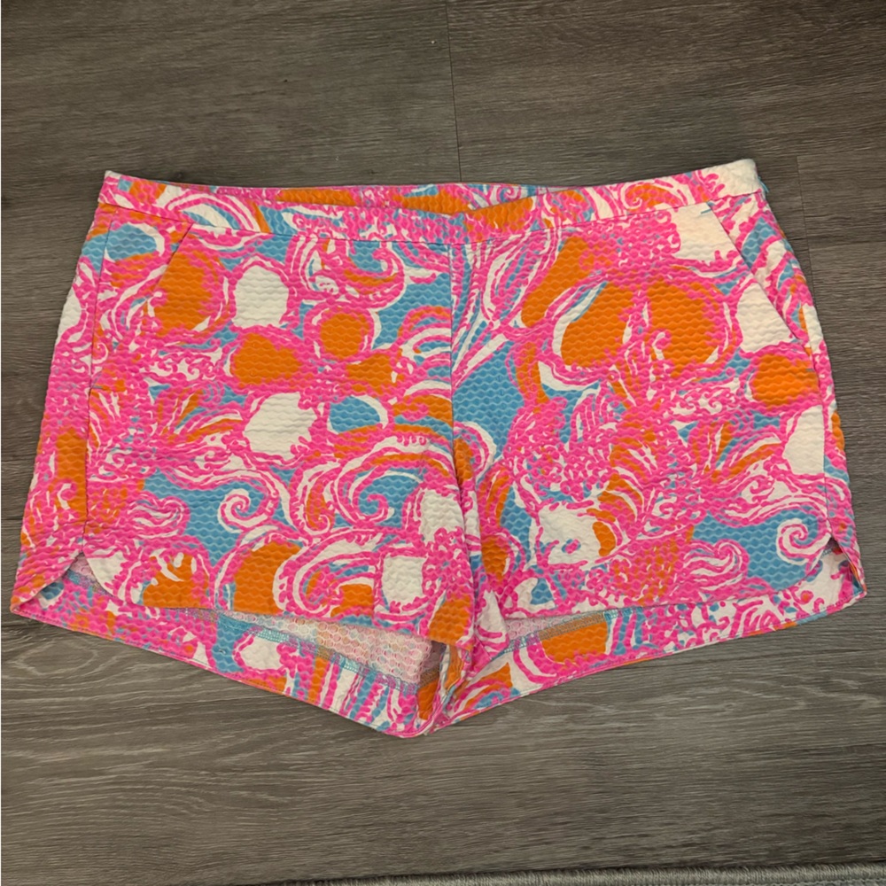 Lilly Pulitzer Adie Shorts Shorely Blue Feeling Sz 14